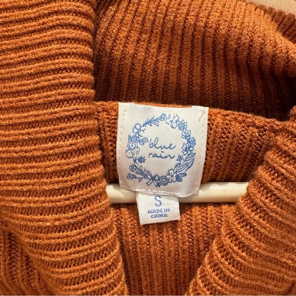 Blue Rain Rust Cowl Neck Sweater - Picture 2 of 5